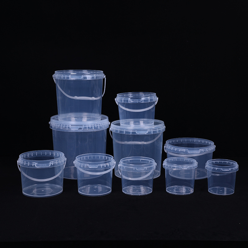 Круглая прозрачная пластиковая бочка для упаковки продуктов, герметичная, устойчивая к высоким температурам, большая емкость, оптовое производство