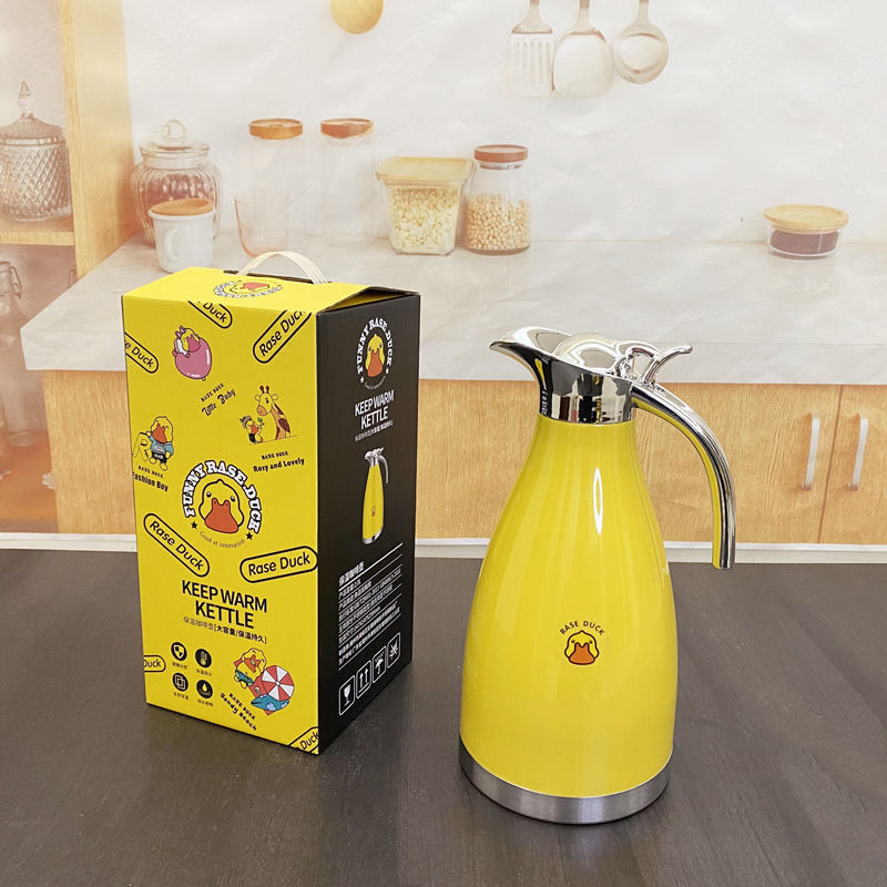 Stupid little yellow duck thermos stainless steel water bottle large capacity thermos European vacuum kettle manufacturers wholesale