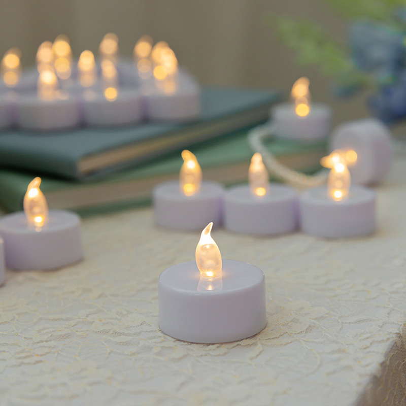 Tea Light Digital Lamp Plastic Artificial Small Tea Light Atmosphere Decoration Bar Proposal Atmosphere Light Led Digital Candle Light