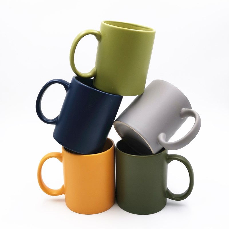 Simple Matte Glaze Mug White High Temperature Coffee Cup 11oz Ceramic Cup Gift Export to Japan Foreign Trade