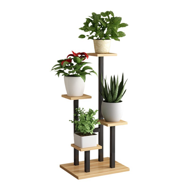 2024 New Style Flower Rack Indoor Living Room Floor Balcony Storage Rack Flower Pot Simple Modern Iron Flower Rack Multi-Layer