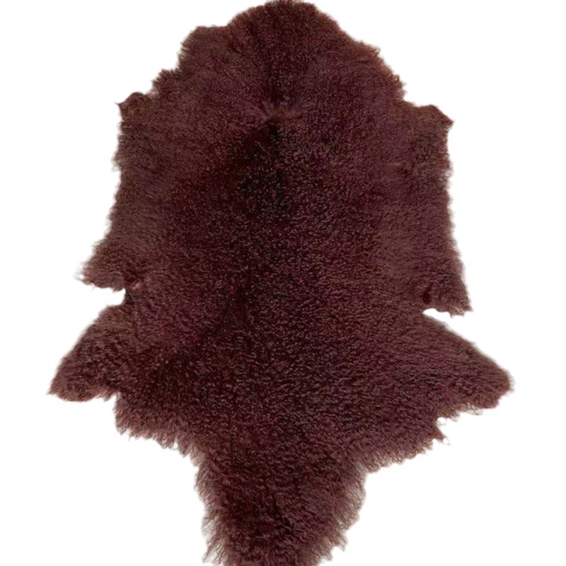 The whole piece of Ningxia Tan sheepskin fur raw material two wool long fur material Tan sheep wool doll wig hair row