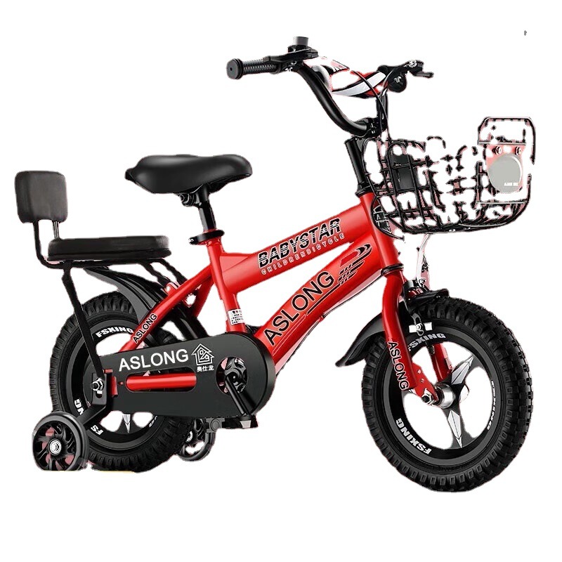 New children's bicycle with auxiliary wheel 12-14-16-18 inch boys and girls bicycle baby lightweight stroller