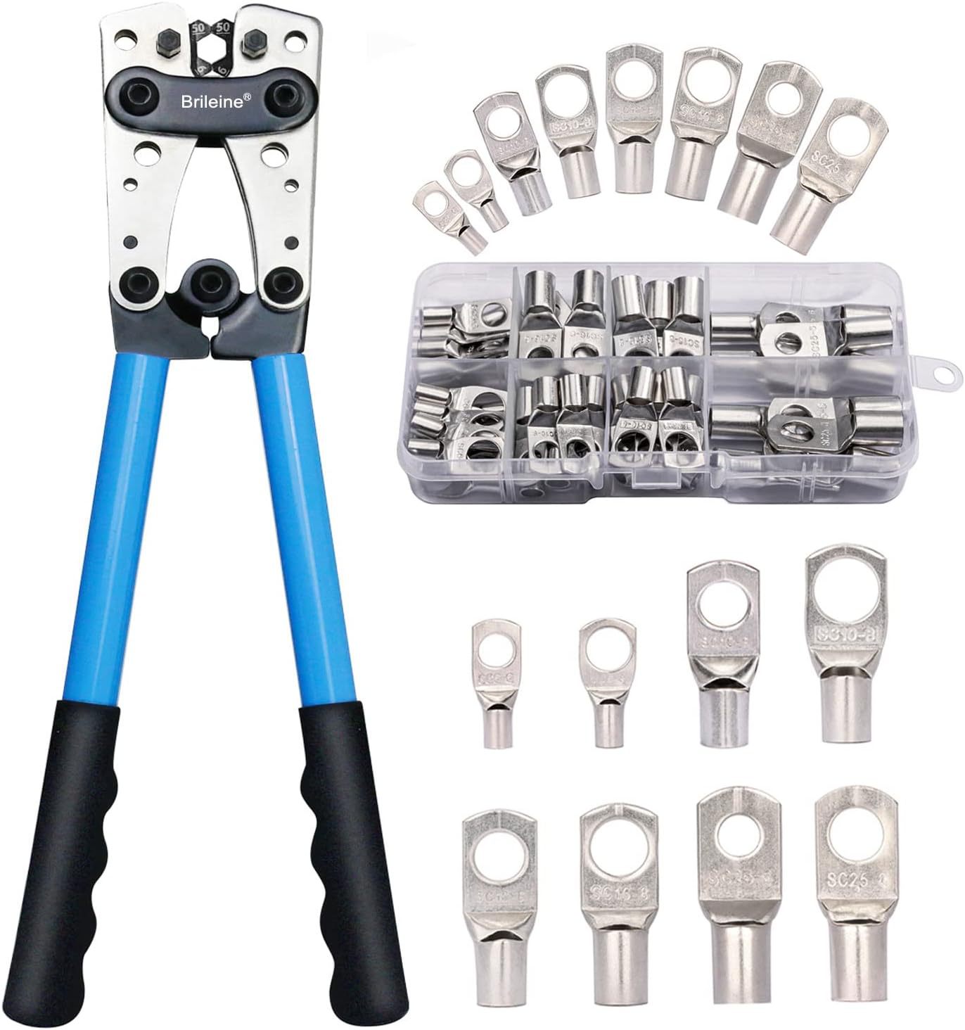 Brileine клемма для аккумулятора, обжимной инструмент, большой 10–1/0 Aw