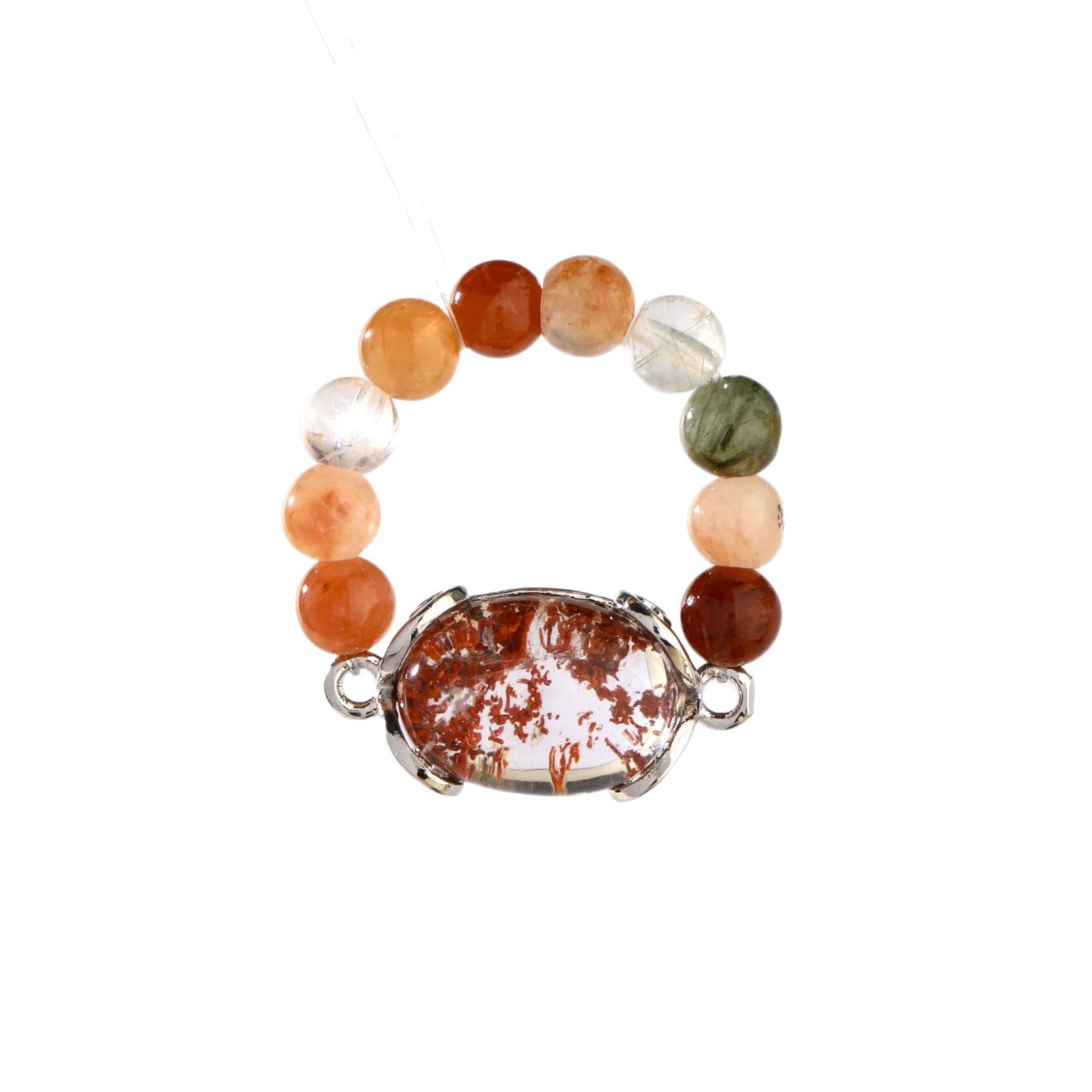 Natural Color Rabbit Fur Crystal with Four Seasons Ghost Magic Box Fashion Versatile Ring DIY Original Design Gift