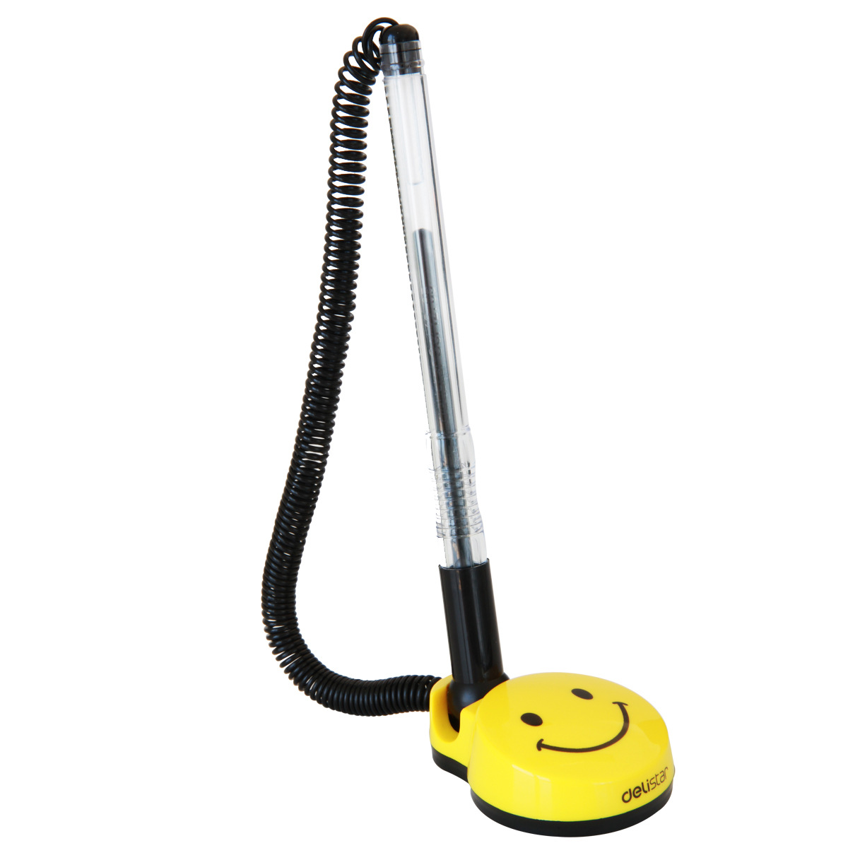 Deli 6793 ручка улыбающееся лицо фиксированная банковская стойка ручка черный углерод 0.5 мм оптовая