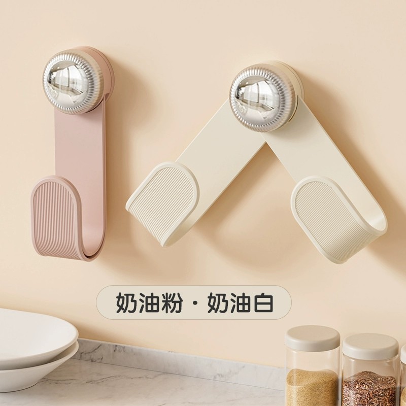 Cream Sucker Rotating Pot Cover Rack Wall-mounted Non-perforated Kitchen Storage Rack Storage Hanging Board Rotating Pot Cover Rack