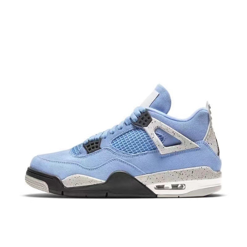 Putian Shoes High Edition Wholesale AJ4 Black and White Cat Midnight Blue and White Cement Red Button Joe 4 Sports Air Cushion Basketball Men's and Women's Shoes