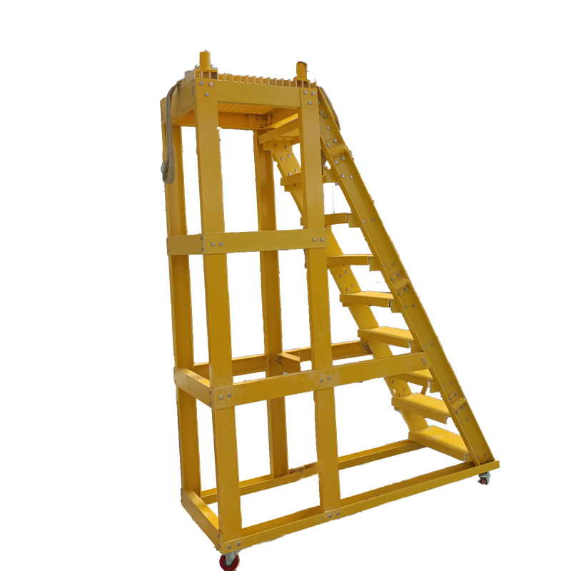 Glass fiber reinforced plastic insulated operating platform three-layer insulated stool anti-corrosion platform foundation pit power fire ladder