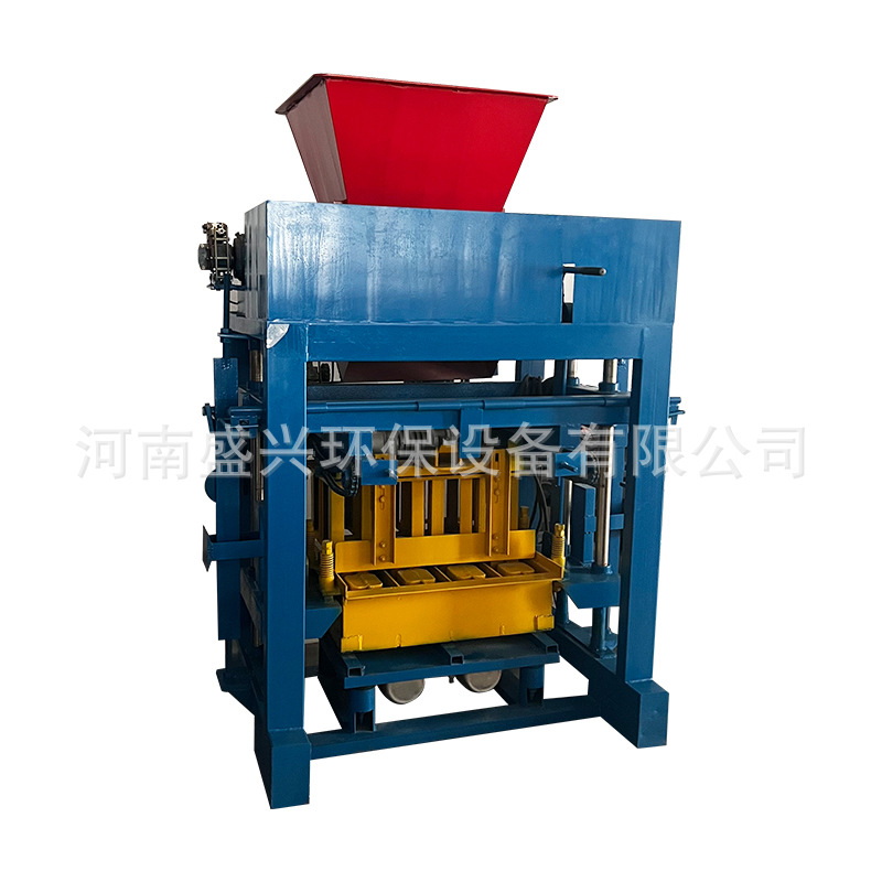 Hydraulic non-burning brick machine mobile concrete block cushion block paving brick machine semi-automatic cement hollow brick making machine