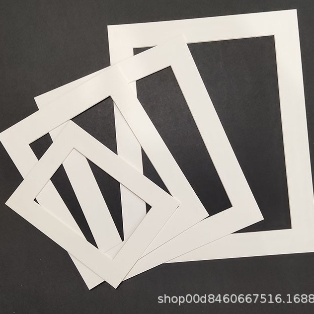 Прямоугольная квадратная фоторамка A3A4, картон, напечатанный логотип, круглая фоторамка, картонная фоторамка с подкладкой, смонтированная 8K4k