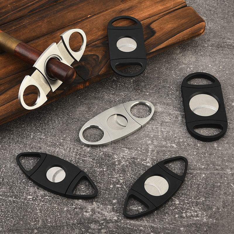 Простые двусторонние ножницы для сигар, металлические ножницы для кубинских сигар