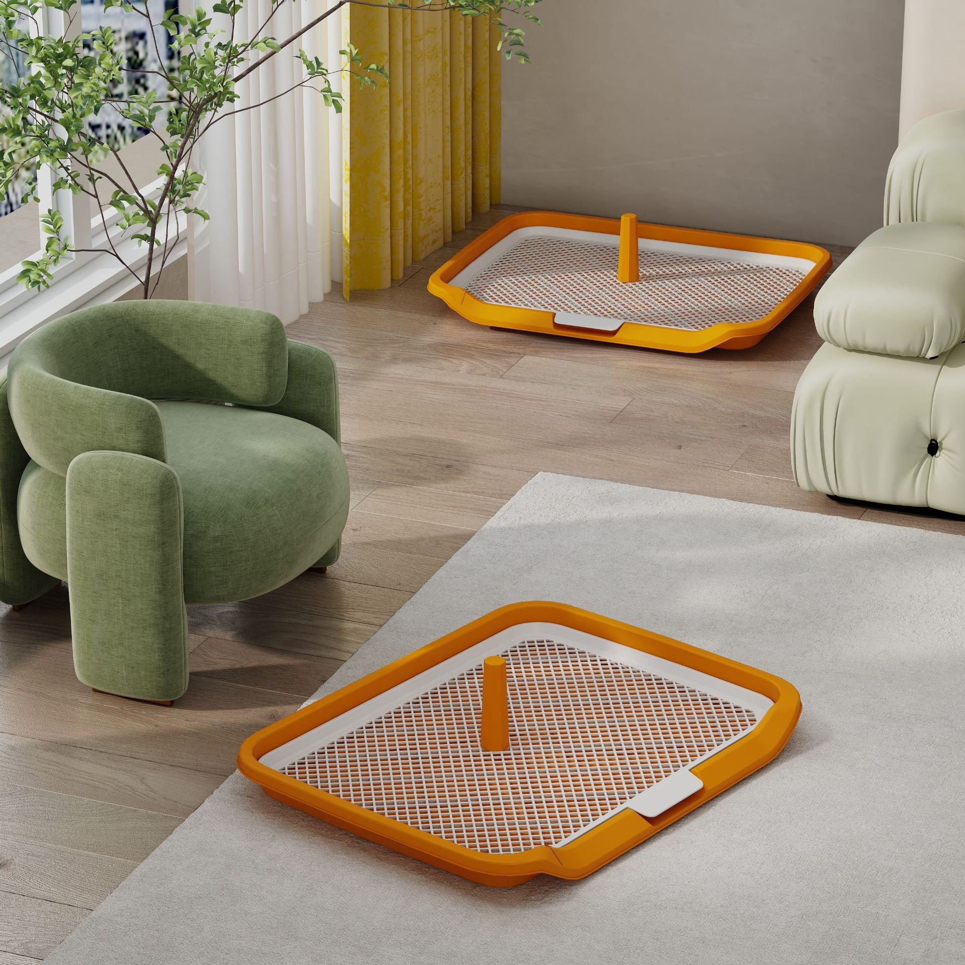 New Training Dog Toilet Pet with Column Drawer Indoor Flat Shit Basin to Induce Cleaning Dog Toilet