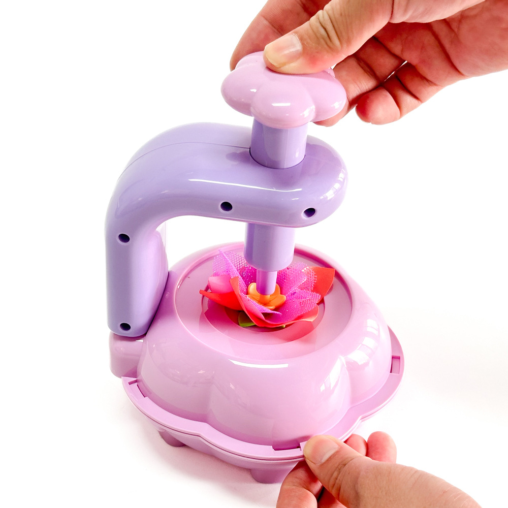 Cross-border explosions DIY fabric bouquet toys children's handmade kit embossing machine flower girl craft toys