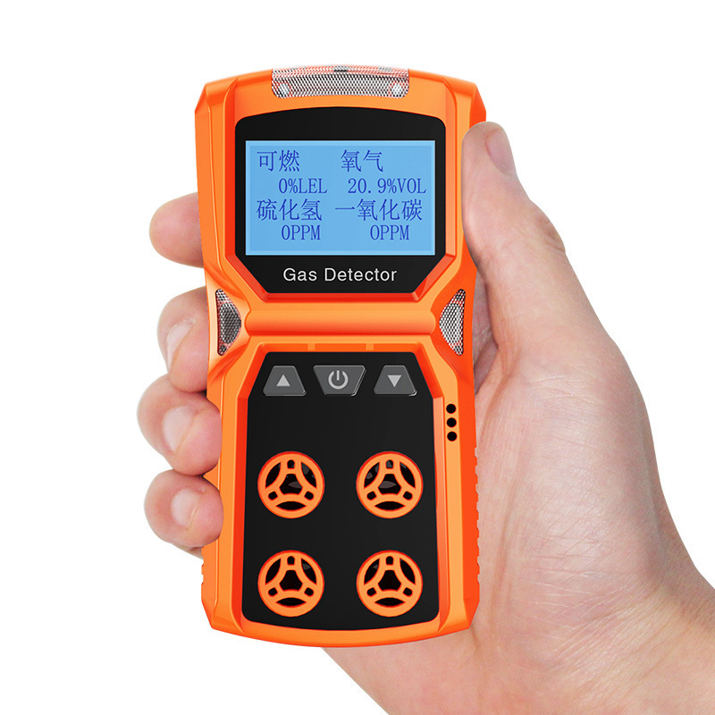 Adks-4 Gas Detector Combustible/Oxygen/Co/H₂S Detection High-Brightness Screen | Sound and Light Vibration Alarm ​