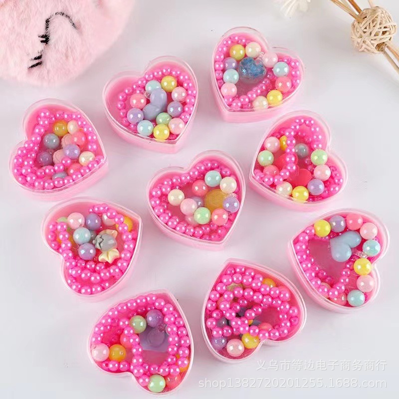 Children's cartoon necklace girls' cute princess beaded colorful little girl dopamine accessories baby jewelry gift box