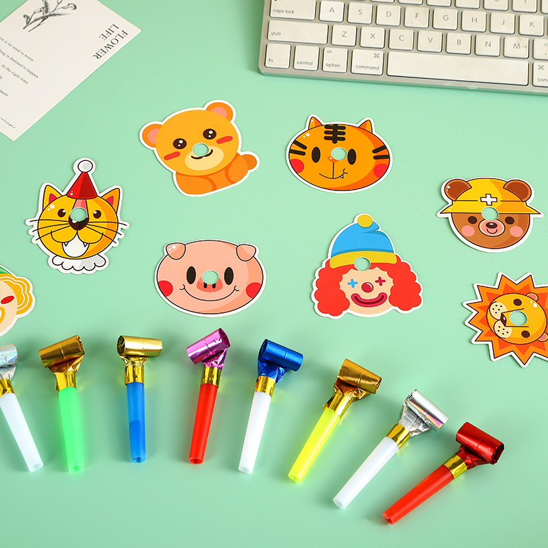 Children's Blowing Roll Blowing Dragon Whistle Kindergarten Cartoon Safety Retractable Cute Blowing Small Whistle Creative Birthday Toy