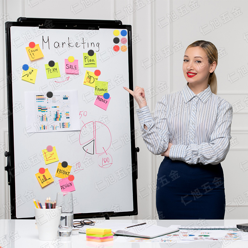 2CM magnetic particle school whiteboard magnetic nail teaching aids magnet round magnetic buckle 20mm strong refrigerator magnetic particle