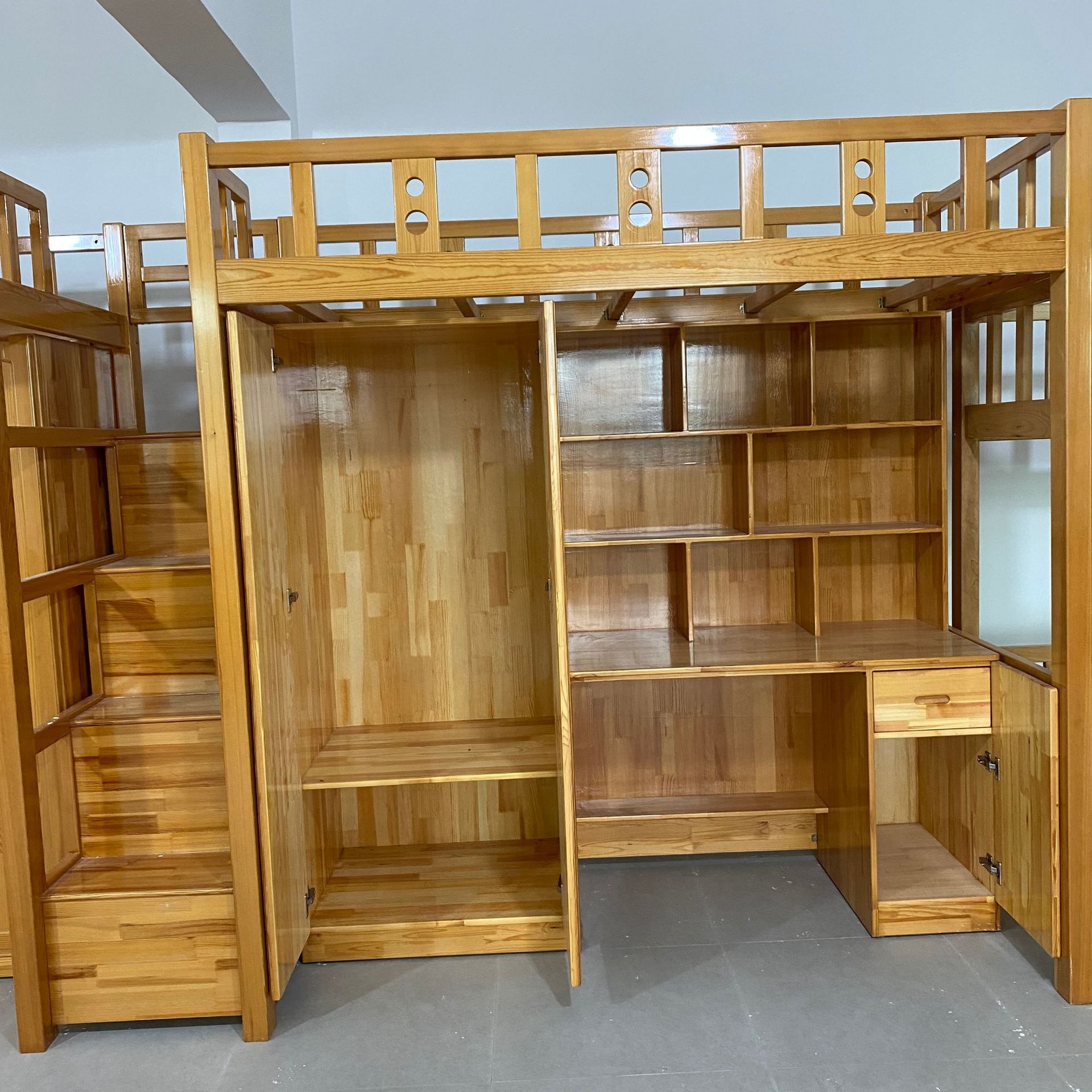 Bed under the table combination bed manufacturers wholesale bed under the table steel wood combination bed student dormitory single bed apartment bed