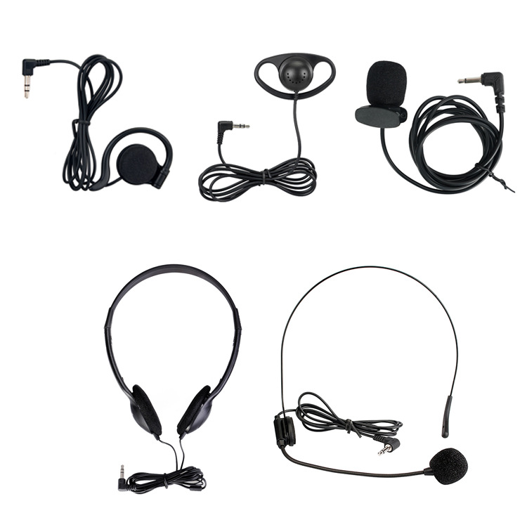 Аксессуары для лекций, наушники с микрофоном 3.5мм, одно ухо, 116 см для T131 T130 TT122