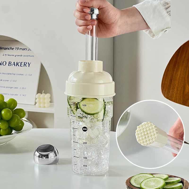 Summer Homemade Drink Shaker Cup Bar Mixing Cup Shake Cup Hand-Made Lemon Tea Making Tool