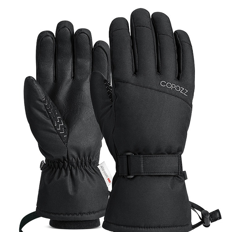 Copozz Ski Gloves for Men and Women, Adult Single and Double Boards, Touch Screen, Cold-Proof and Waterproof, Winter Warm and Thick Velvet Cycling