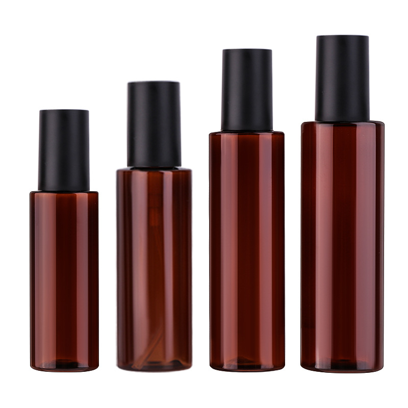 Xiying Spot 100ml Pet Brown Spray Bottle High-End Plastic Lotion Bottle 120ml Cosmetic Bottle
