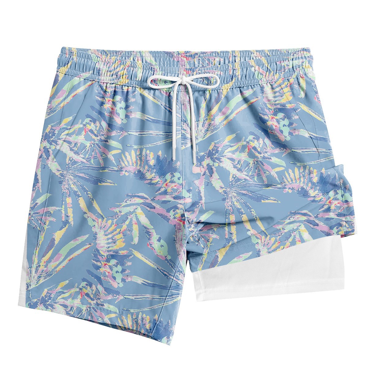 Cross-border Explosions Flower Pants Multi-element Printed Pattern Shorts Summer Loose Men's Quick-drying Beach Pants
