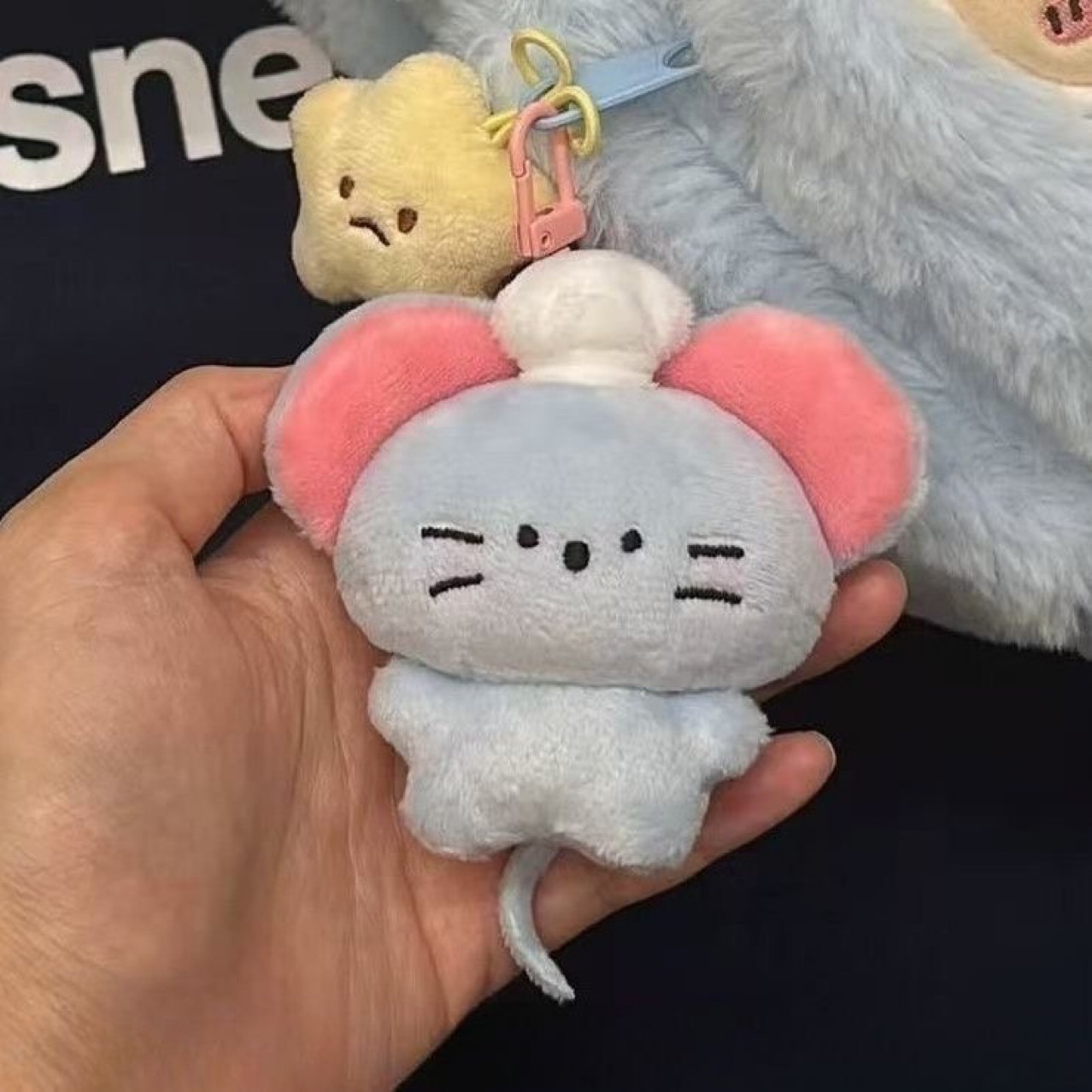 New Greedy Mouse Doll Pendant Ins Cute Plush Doll Keychain Bag Accessories Friend Birthday Gift