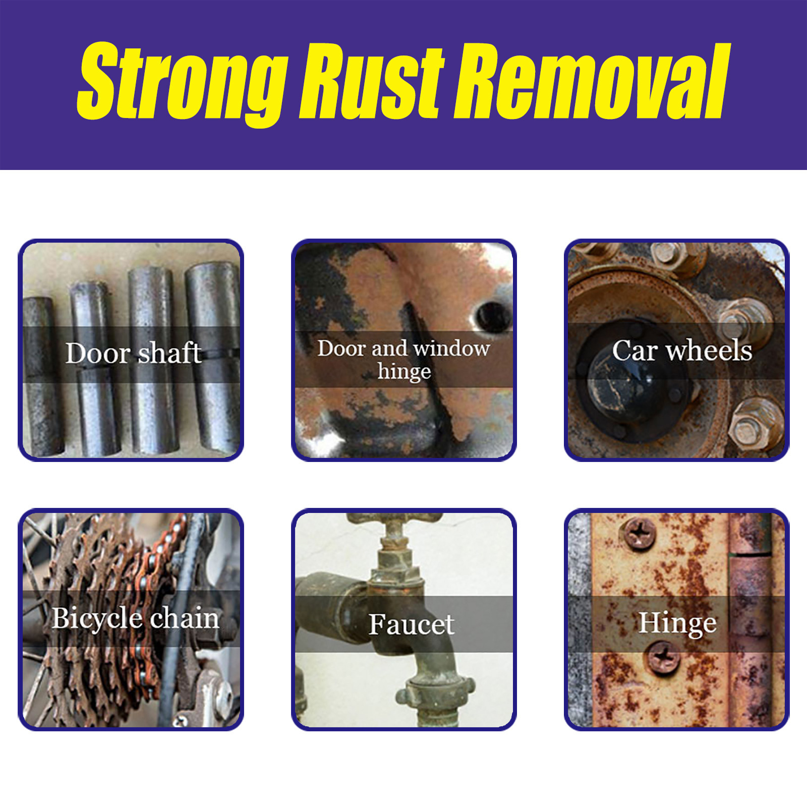 Homonth Metal Rust Removal Spray Metal Anti-Rust Oil Lubricant Cleaner Rust-Loosening Multi-Function Lubricant