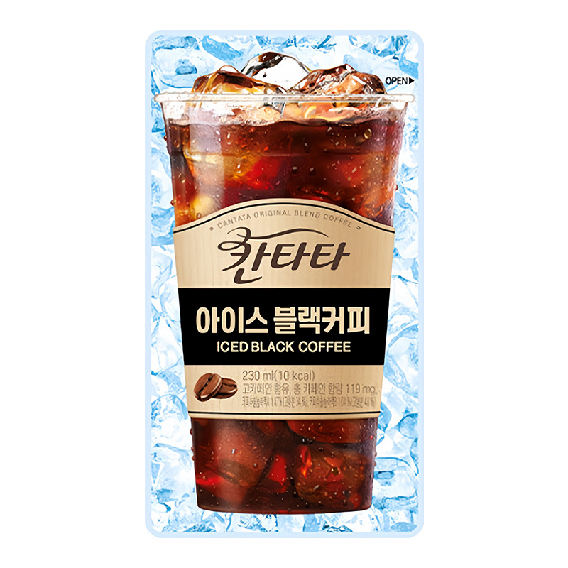South Korea imported Lotte cantata cantata American hazelnut latte black coffee beverage ready-to-drink bag drink