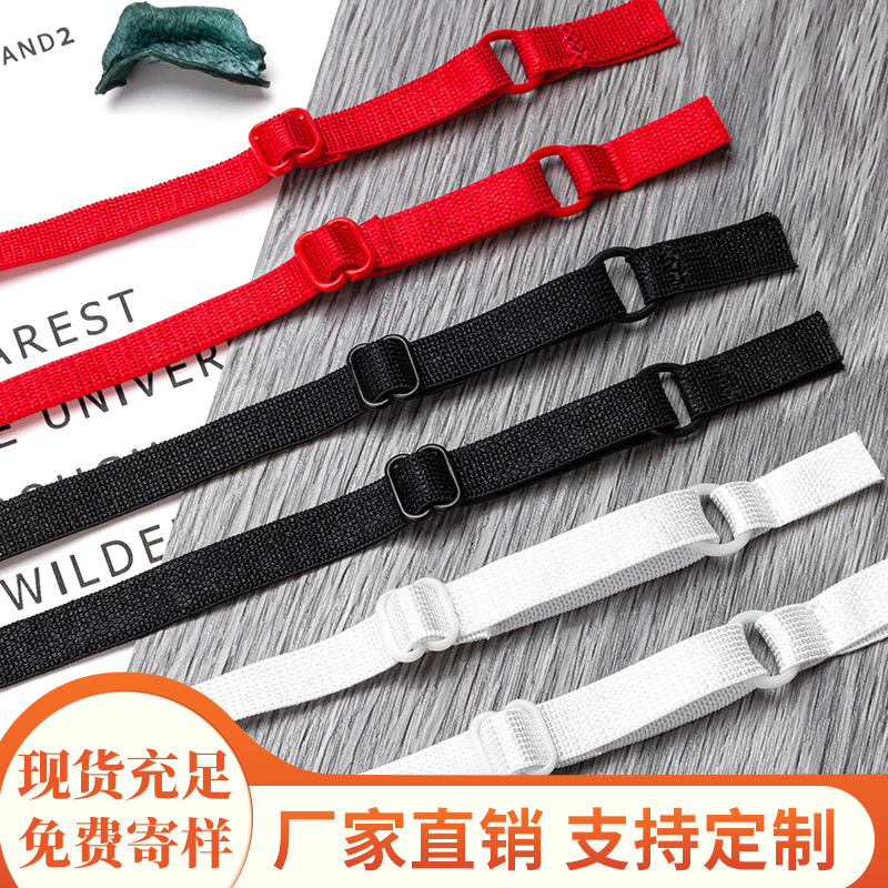 Плечевой ремень из полиэстера, черно-белый, готовый, регулируемый, анти-скользящий, петля