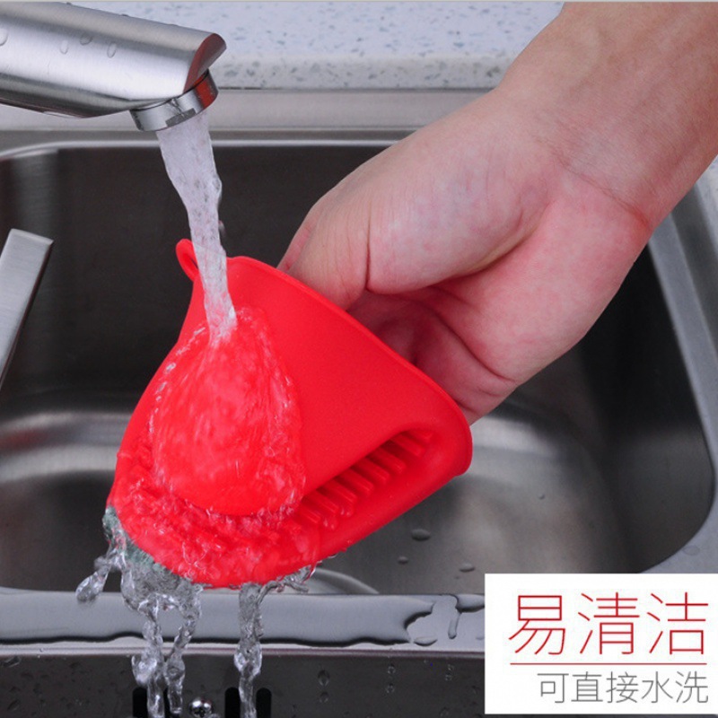 Anti-scald heat insulation hand clip thickened non-hot microwave oven anti-heat oven baking silicone kitchen anti-scald gloves