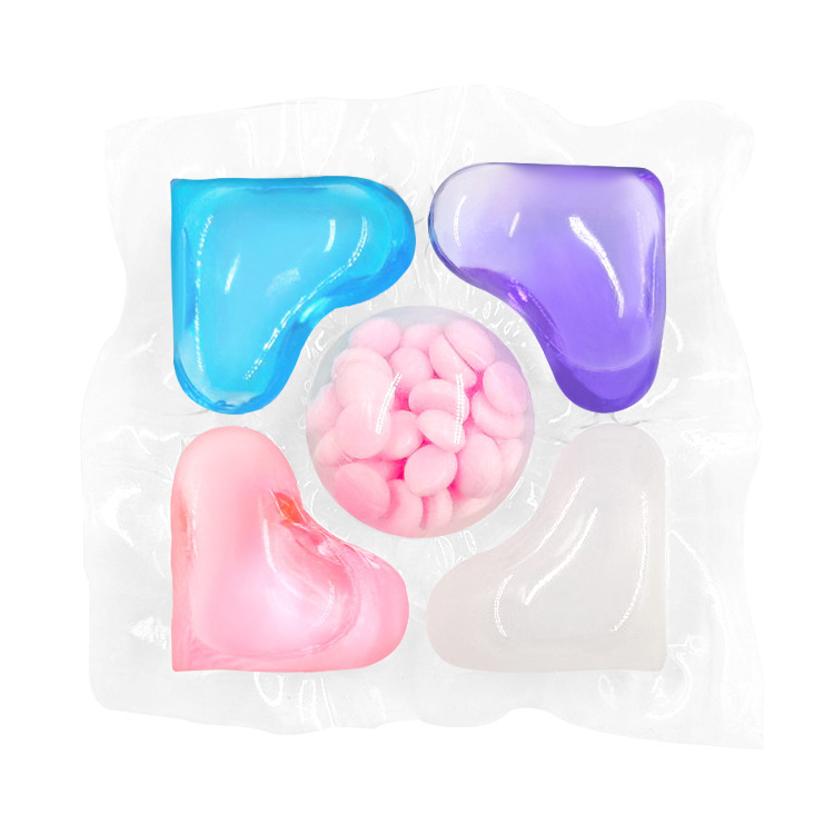 Five-chamber laundry beads five-in-one fragrance beads to remove static electricity, softness, deep cleaning, lasting fragrance retention, concentrated decontamination and washing