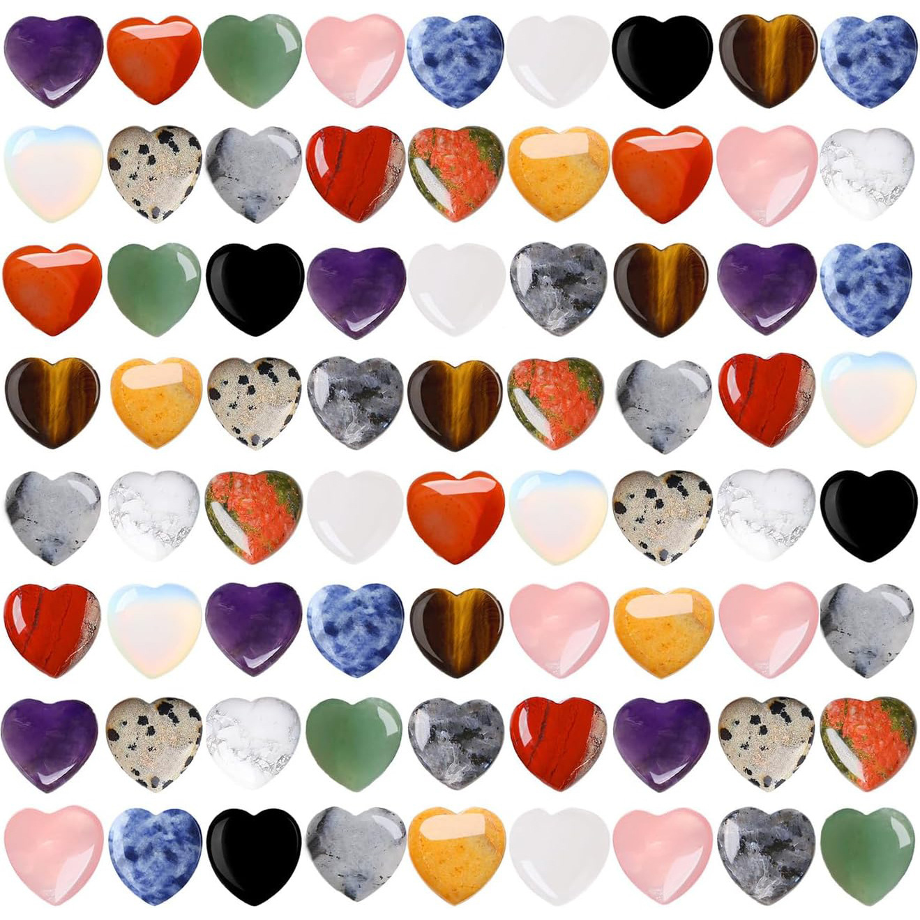 High Quality Non-Returnable Jewelry 20*6mm Natural Stone Pink Crystal Heart-Shaped Heart Palm Stone Ornaments Crafts