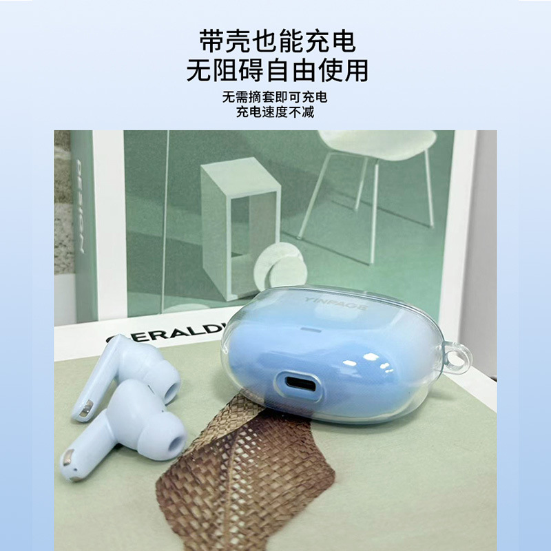 Suitable for Inbecky Real1pro Headphone Protective Cover All-inclusive Anti-hand Sliding Wear-resistant Headphone Cover Headphone Bin Protective Case