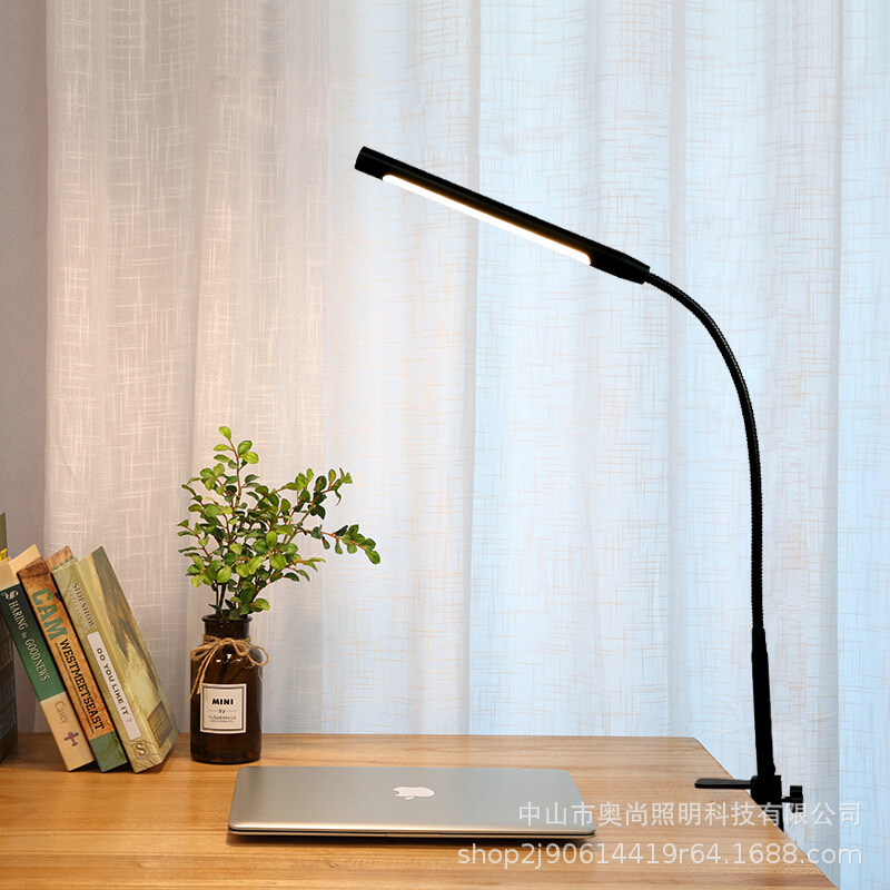 Светодиодная зажимная лампа для чтения в общежитии, USB-лампа для красоты, настольная лампа с зажимом