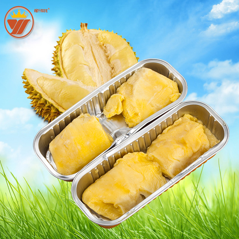 Thai Golden Pillow Frozen Durian Wholesale Aluminum Foil Roasted Durian Tin Box Roasted Durian Pulp 100G/Box