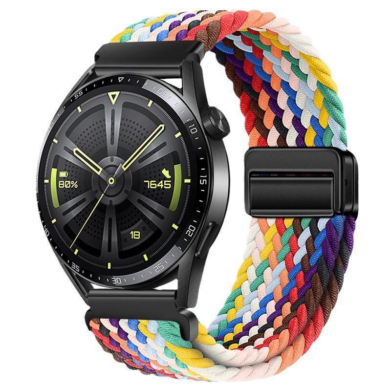 Huawei Watch Strap Gt4/Gt3Pro Metal Magnetic Loop Nylon Braided Integrated Samsung watch7 Watch Strap