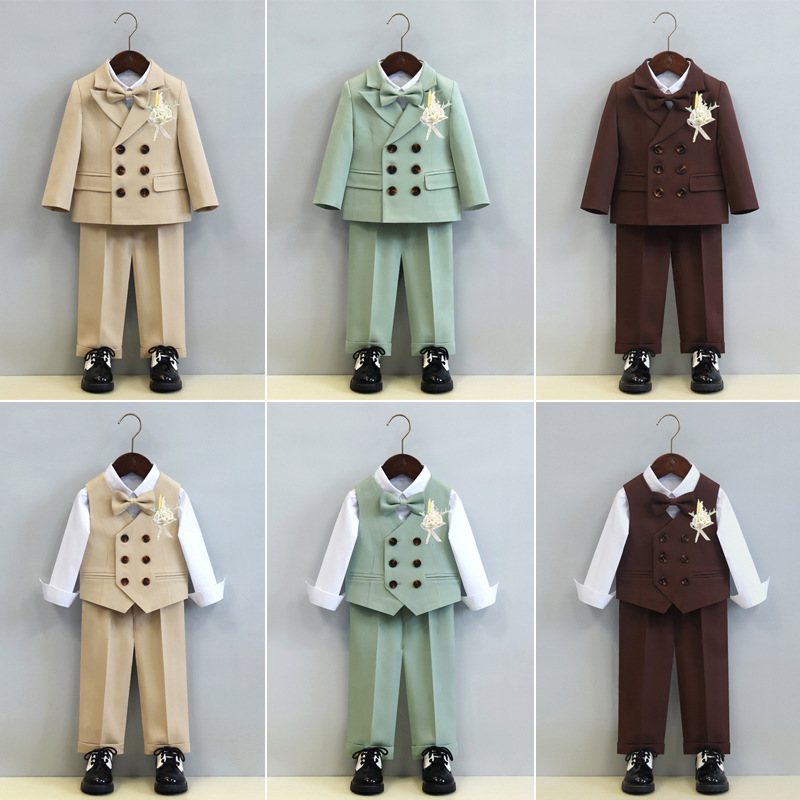 Костюм для детей, осень и зима, нарядный костюм для мальчика, одежда для выступления на пиано