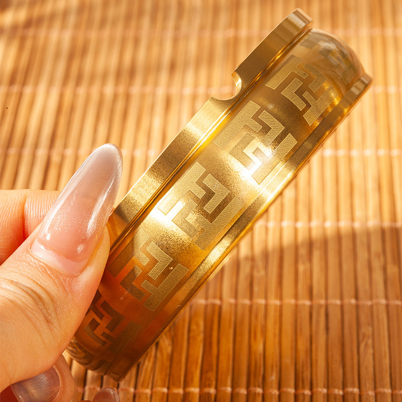 Pure Brass Ashtray Office Desk Living Room Home Hotel Classy Copper Home Decoration Pfaff Handicraft Ornaments