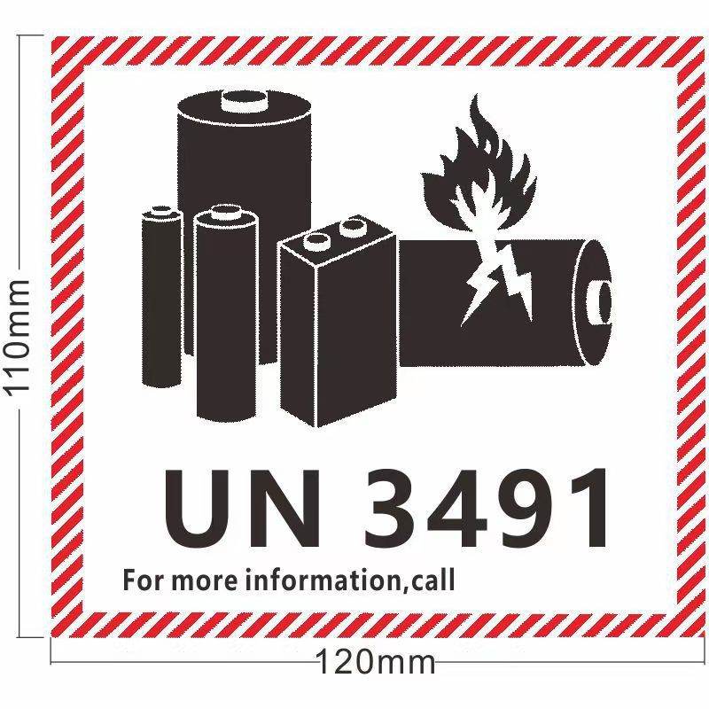 Lithium Battery Label, Aviation Logistics Label, Fireproof and Fragile, Un3481/3091 Air Transport Sealing Sticker, Logistics Compliance