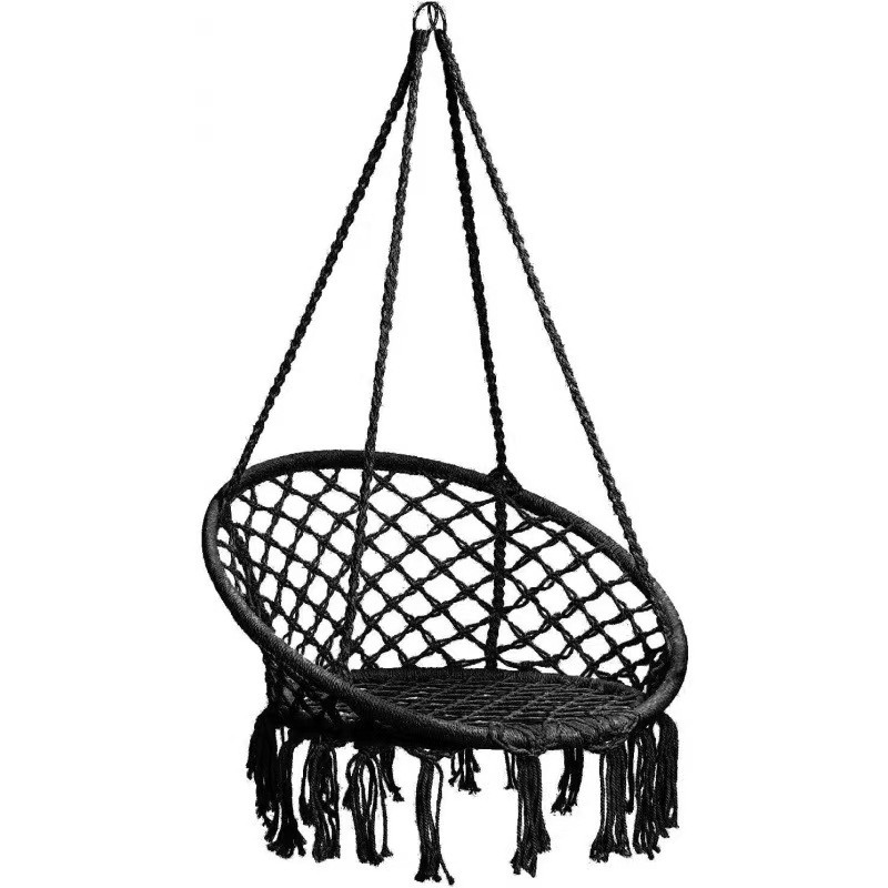 Tassel Hanging Chair Internet Popular Ins Hanging Basket Indoor Balcony Leisure Lazy Person Rocking Chair Cotton Rope Hanging Household Swing Chair
