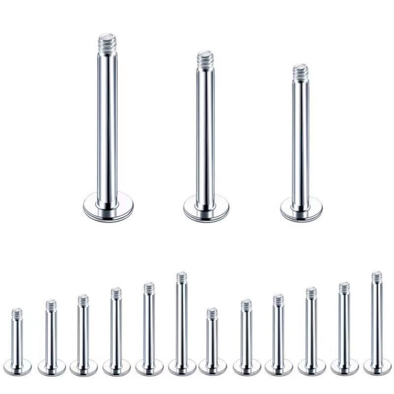 Factory direct cross-border goods stainless steel lip stud Rod universal puncture jewelry replacement Rod accessories complete specifications