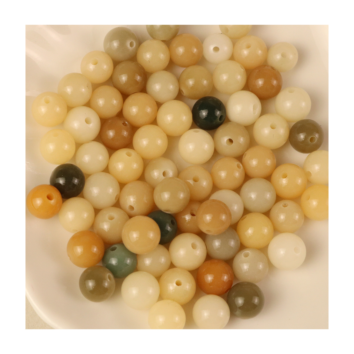 Manufacturer Wholesale Bodhi Duobao Round Beads Loose Bead Necklace Jewelry Accessories Natural Weathered Candy Color Bodhi Root Loose Beads