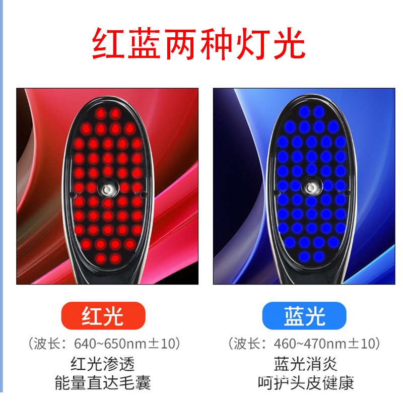 Electric Massage Comb Cross-Border New Product Hair Growth Comb Meridian Head Massager Red Light Therapy Hair Care Comb Spray Massage Comb