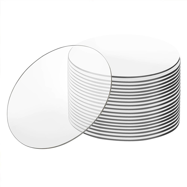 Acrylic Transparent Round Laser Cut Round Plate Non-Hole DIY Manual Non-Punch PMMA Disc with Film