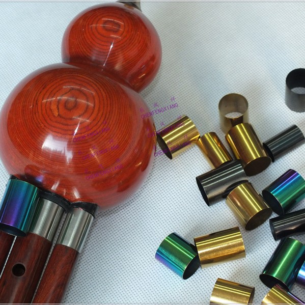 Hulusi accessories stainless steel decorative sleeve main auxiliary pipe tail sleeve copper sleeve three-piece five-piece color stainless steel 20