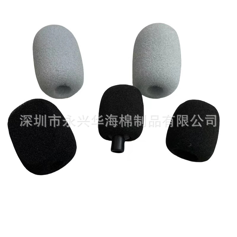 Factory Direct Supply Microphone Microphone Sponge Cover Collar Clip Sponge Cover Mesh Cover High Density Sea Bee Microphone Cotton Cover