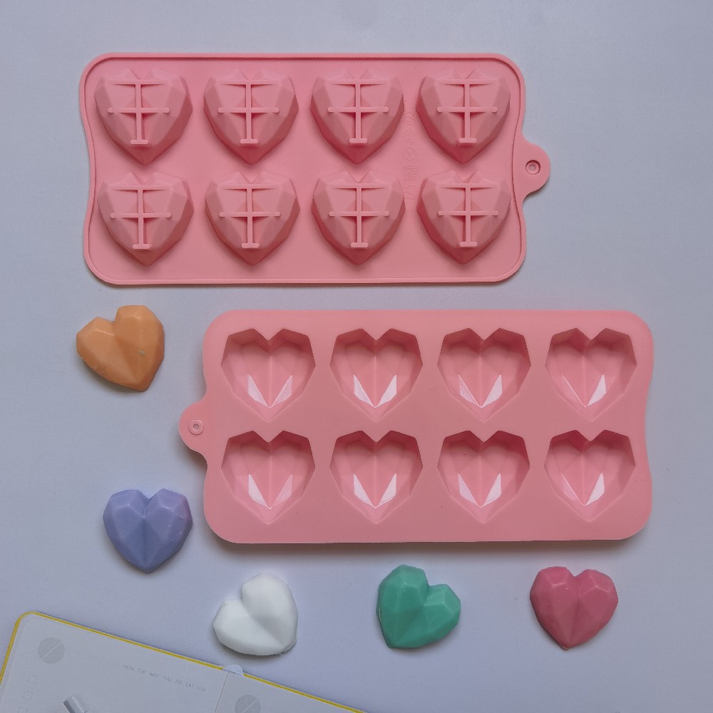 8 одинаковых форм алмаза любовь шоколадная 110 силиконовая форма для торта мороженого пудинга десерта мыло